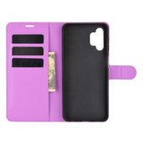 For Samsung Galaxy A32 5G Lychee Folio Protective Case, Kickstand, Wallet, Purple | iCoverLover Australia