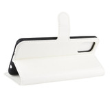 For Samsung Galaxy A71 4G Lychee Folio Protective Case, Kickstand, Wallet, White | iCoverLover Australia