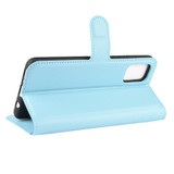 For Samsung Galaxy A71 4G Lychee Folio Protective Case, Kickstand, Wallet, Blue | iCoverLover Australia