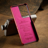 For Samsung Galaxy S21 Ultra Case Deluxe Leather Protective Cover Red | iCoverLover Australia