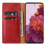 For Samsung Galaxy S21 Ultra Case Leather Flip Wallet Folio Cover Red | iCoverLover Australia