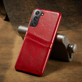For Samsung Galaxy S21 Case Deluxe Leather Protective Cover Red | iCoverLover Australia