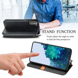For Samsung Galaxy S21+ Plus Case, Cubic Grid Folio Magnetic PU Leather Cover Wallet, Kickstand, Black | iCoverLover Australia
