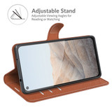 For Google Pixel 5a 5G Case, PU Leather Folio Protective Wallet Cover, Stand, Brown | iCoverLover Australia