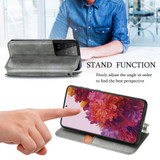 For Samsung Galaxy S21 Ultra Case, Cubic Grid Folio Magnetic PU Leather Cover Wallet, Kickstand, Gray | iCoverLover Australia