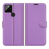 For Google Pixel 5a 5G Case, PU Leather Folio Protective Wallet Cover, Stand, Purple | iCoverLover Australia