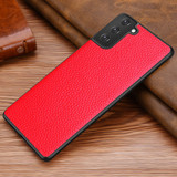 For Samsung Galaxy S21+ Plus Case Genuine Leather Slim Fit Protective Cover Red | iCoverLover Australia