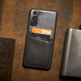 For Samsung Galaxy S21+ Plus Case Deluxe Leather Protective Cover Grey | iCoverLover Australia