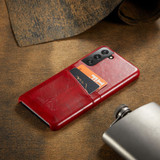 For Samsung Galaxy S21+ Plus Case Deluxe Leather Protective Cover Red | iCoverLover Australia