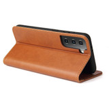 For Samsung Galaxy S21+ Plus Case Leather Flip Wallet Folio Cover Brown | iCoverLover Australia