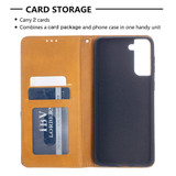 For Samsung Galaxy S21+ Plus Case Rhombus Texture Folio Magnetic PU Leather Cover, Wallet & Kickstand, Yellow | iCoverLover Australia