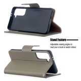 For Samsung Galaxy S21 Case Lychee Texture Folio PU Leather Cover, Wallet, Kickstand & Lanyard, Grey | iCoverLover Australia
