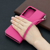 For Samsung Galaxy S21 Ultra Case Lychee Texture Folio PU Leather Cover, Wallet, Kickstand & Lanyard, Rose Red | iCoverLover Australia