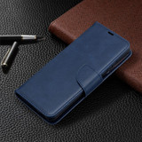 For Samsung Galaxy S21 Ultra Case Lambskin Texture Folio PU Leather Cover, Wallet, Kickstand & Lanyard, Blue | iCoverLover Australia