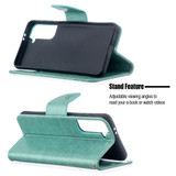 For Samsung Galaxy S21 Case Butterflies Emboss Folio PU Leather Cover, Wallet, Kickstand & Lanyard, Green | iCoverLover Australia