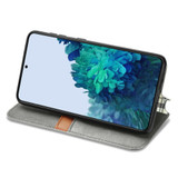 For Samsung Galaxy S21 Case, Cubic Grid Folio Magnetic PU Leather Cover Wallet, Kickstand, Gray | iCoverLover Australia