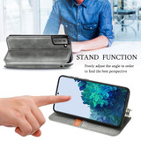 For Samsung Galaxy S21 Case, Cubic Grid Folio Magnetic PU Leather Cover Wallet, Kickstand, Gray | iCoverLover Australia