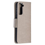 For Samsung Galaxy S21+ Plus Case Butterflies Emboss Folio PU Leather Cover, Wallet, Kickstand & Lanyard, Grey | iCoverLover Australia