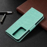 For Samsung Galaxy S21 Case Ultra Case Butterflies Emboss Folio PU Leather Cover, Wallet, Kickstand & Lanyard, Green | iCoverLover Australia