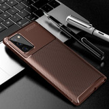 For Samsung Galaxy S21 Case Carbon Fiber Texture Protective TPU Cover, Brown | iCoverLover Australia