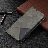 For Samsung Galaxy S21 Case Rhombus Texture Folio Magnetic PU Leather Cover, Wallet & Kickstand, Grey | iCoverLover Australia