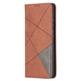 For Samsung Galaxy S21 Case Rhombus Texture Folio Magnetic PU Leather Cover, Wallet & Kickstand, Brown | iCoverLover Australia