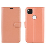 For Google Pixel 4a Case, PU Leather Folio Protective Wallet Cover, Stand, Brown | iCoverLover Australia