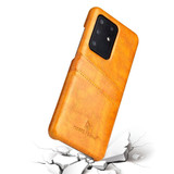 For Samsung Galaxy S20 Ultra Case Deluxe Leather Protective Cover Yellow | iCoverLover Australia