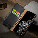 For Samsung Galaxy S20 Ultra Case Leather Flip Wallet Folio Cover Black | iCoverLover Australia