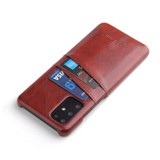 For Samsung Galaxy S20 Case Deluxe Leather Protective Cover Brown | iCoverLover Australia