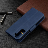 For Samsung Galaxy S21+ Plus Case Lambskin Texture Folio PU Leather Cover, Wallet, Kickstand & Lanyard, Blue | iCoverLover Australia