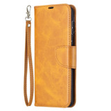 For Samsung Galaxy S21+ Plus Case Lambskin Texture Folio PU Leather Cover, Wallet, Kickstand & Lanyard, Light Brown | iCoverLover Australia