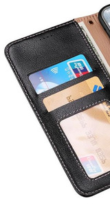 For Samsung Galaxy S20 Ultra Case Genuine Leather Luxury Wallet Case Black | iCoverLover Australia