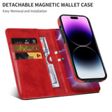 For iPhone 13 Case Detachable Wallet Cover Compatible with MagSafe Red | iCoverLover Australia