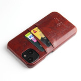 For iPhone 14 Plus Case Deluxe Leather Wallet Back Shell Slim Cover Brown | iCoverLover Australia