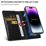 For iPhone 12 Pro Max Case Detachable Wallet Cover Compatible with MagSafe Black | iCoverLover Australia