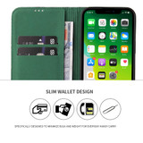 For iPhone 14 Case Crocodile Pattern Genuine Cow Wallet Leather Cover Green | iCoverLover Australia