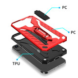 For iPhone 14 Plus Case Armour Strong Shockproof Tough Cover with Kickstand Red | iCoverLover Australia