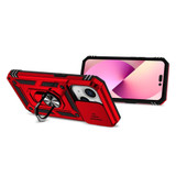 For iPhone 14 Plus Case Tough Protective Slide Camera Cover Magnetic Ring Holder Red | iCoverLover Australia