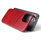 For iPhone 14 Pro Case Deluxe Leather Wallet Back Shell Slim Cover Red | iCoverLover Australia