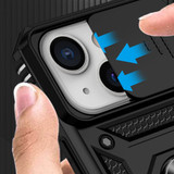 For iPhone 14 Case Tough Protective Slide Camera Cover Magnetic Ring Holder Black | iCoverLover Australia