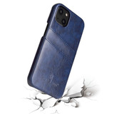 For iPhone 14 Plus Case Deluxe Leather Wallet Back Shell Slim Cover Blue | iCoverLover Australia