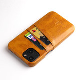 For iPhone 14 Case Deluxe Leather Wallet Back Shell Slim Cover Yellow | iCoverLover Australia