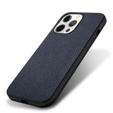 For iPhone 14 Pro Case Genuine Leather Durable Slim Fit Protective Cover Blue | iCoverLover Australia