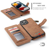 For iPhone 13 Pro Case, Wallet PU Leather Detachable Folio Cover, Brown | iCoverLover Australia