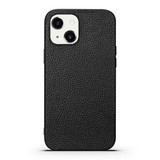 For iPhone 14 Case Genuine Leather Durable Slim Fit Protective Cover Black | iCoverLover Australia