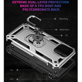 For iPhone 13 Pro Case, Protective Shockproof TPU/PC Cover, Ring Holder, Silver | iCoverLover Australia