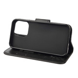 For iPhone 13 Case, Playful Butterflies PU Leather Wallet Cover, Stand, Black | iCoverLover Australia