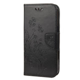 For iPhone 13 Pro Max Case, Playful Butterflies PU Leather Wallet Cover, Stand, Black | iCoverLover Australia