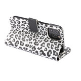 For iPhone 13 Case, Leopard Print Folio PU Leather Wallet Cover, Card Slot, Holder, White | iCoverLover Australia